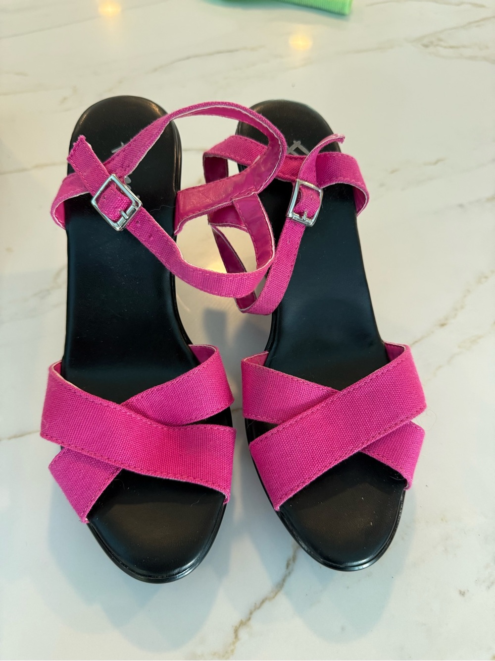 Women's Hot Pink Strappy Sandals